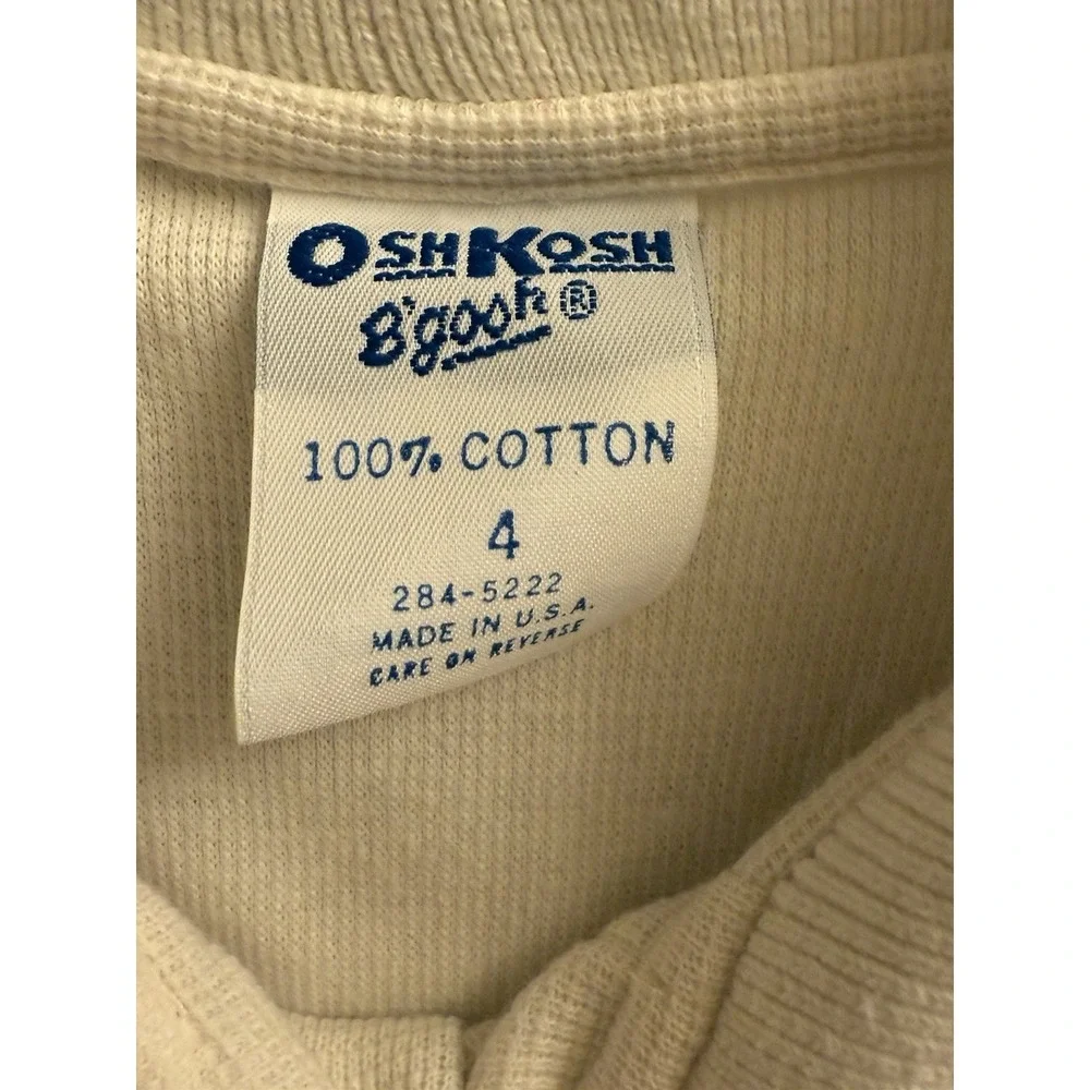 Vintage 90's OshKosh B'gosh Turtle Trek‎ Polo Shirt Boys Size 4 RARE